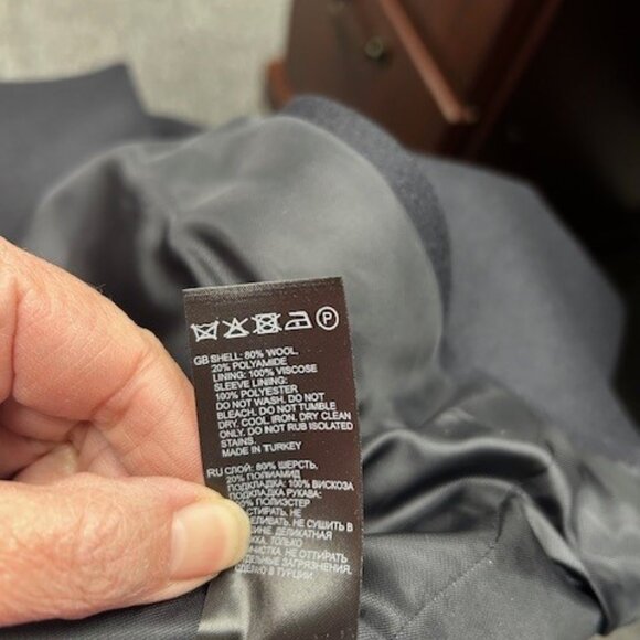 Kaiya Double Breasted Belted Trench Coat in Blue - Picture 2 of 2